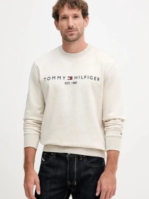 Tommy Hilfiger bluza męska kolor beżowy z aplikacją
