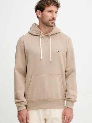 Tommy Hilfiger bluza męska kolor beżowy z kapturem gładka MW0MW39997