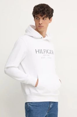 Tommy Hilfiger bluza męska kolor biały z kapturem z nadrukiem MW0MW35523