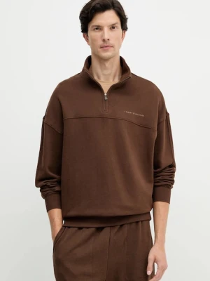 Tommy Hilfiger bluza męska kolor brązowy z nadrukiem UM0UM03626