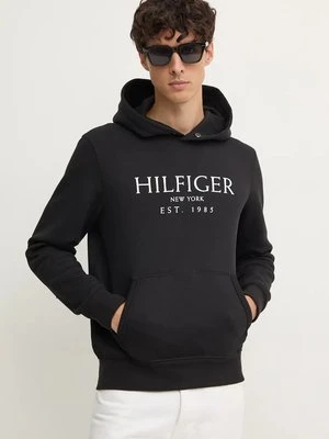 Tommy Hilfiger bluza męska kolor czarny z kapturem z nadrukiem MW0MW35523