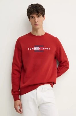 Tommy Hilfiger bluza męska kolor czerwony z aplikacją MW0MW35541