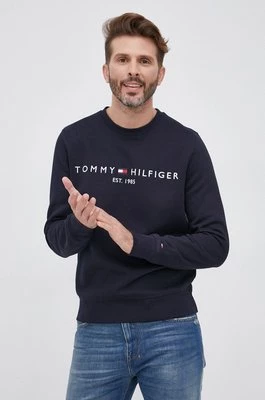 Tommy Hilfiger Bluza męska kolor granatowy z aplikacją MW0MW11596