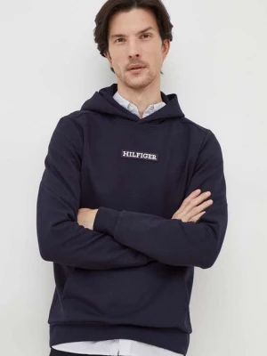 Tommy Hilfiger bluza męska kolor granatowy z kapturem z aplikacją MW0MW33718