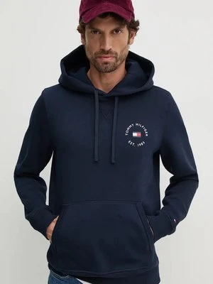 Tommy Hilfiger bluza męska kolor granatowy z kapturem z nadrukiem MW0MW35531