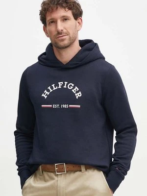 Tommy Hilfiger bluza męska kolor granatowy z kapturem z nadrukiem MW0MW35568