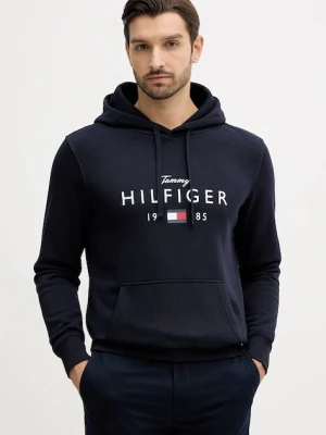 Tommy Hilfiger bluza męska kolor granatowy z kapturem z nadrukiem MW0MW41427