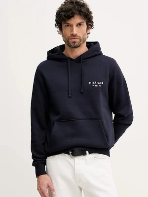 Tommy Hilfiger bluza męska kolor granatowy z kapturem z nadrukiem MW0MW41429