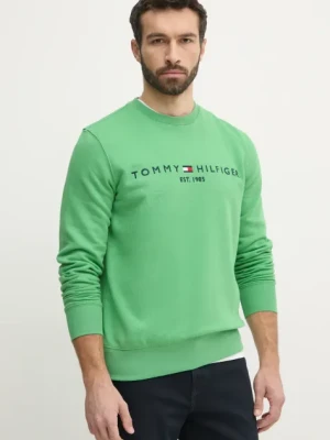 Tommy Hilfiger bluza męska kolor zielony z aplikacją
