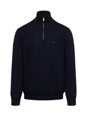 Tommy Hilfiger Bluza męska Mężczyźni niebieski jednolity,