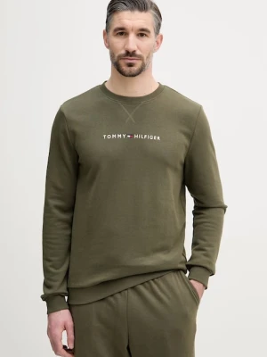 Tommy Hilfiger bluza męska z bawełną zielony