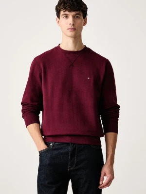 Tommy Hilfiger bluza męska z bawełną bordowy