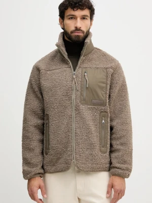 Tommy Hilfiger bluza polarowa męska kolor brązowy gładka MW0MW40420