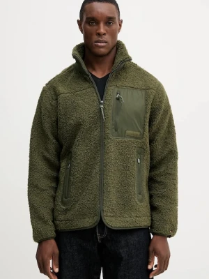 Tommy Hilfiger bluza polarowa męska kolor zielony gładka MW0MW40420