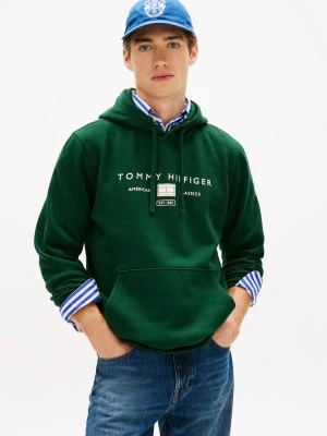 Tommy Hilfiger Bluza | Regular Fit butelkowa zieleń