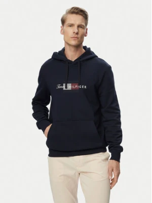 Tommy Hilfiger Bluza Script Flag MW0MW43220 Granatowy Regular Fit