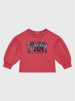 Tommy Hilfiger Bluza Tartan Logo KG0KG07098 M Różowy Regular Fit