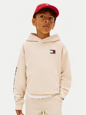 Tommy Hilfiger Bluza Wavy Flag KB0KB10319 Beżowy Regular Fit