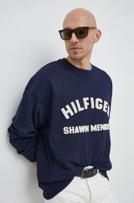 Tommy Hilfiger bluza x Shawn Mendes męska kolor granatowy z aplikacją