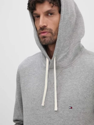 Tommy Hilfiger bluza z kapturem męska z bawełną szary