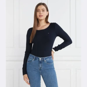 Tommy Hilfiger Bluzka 5X2 RIB O-NK LS | Slim Fit