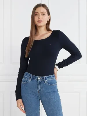 Tommy Hilfiger Bluzka 5X2 RIB O-NK LS | Slim Fit