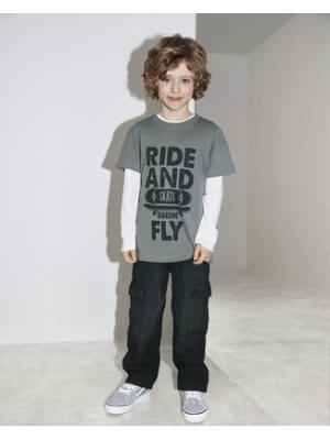 Tommy Hilfiger Bluzka Boys Basic Cn Knit L KB0KB04141 Biały Regular Fit