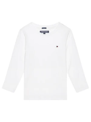 Tommy Hilfiger Bluzka Boys Basic Cn Knit L KB0KB04141 Biały Regular Fit