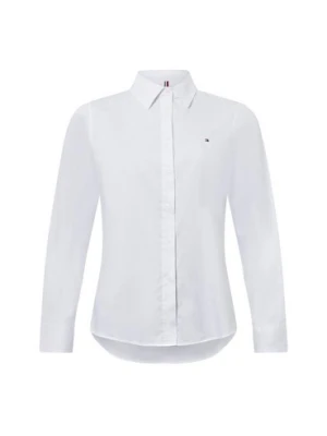 Tommy Hilfiger Bluzka damska Kobiety Bawełna biały jednolity,