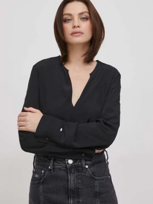 Zdjęcie produktu Tommy Hilfiger bluzka damska kolor czarny gładka WW0WW40529