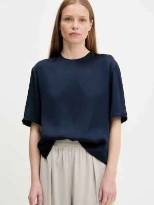 Tommy Hilfiger bluzka damska kolor granatowy gładka WW0WW45900