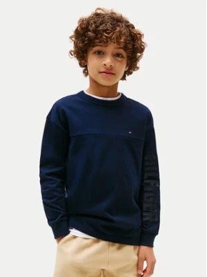 Tommy Hilfiger Bluzka Graphic KB0KB09845 Granatowy Regular Fit