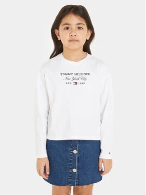 Tommy Hilfiger Bluzka KG0KG07643 M Biały Regular Fit