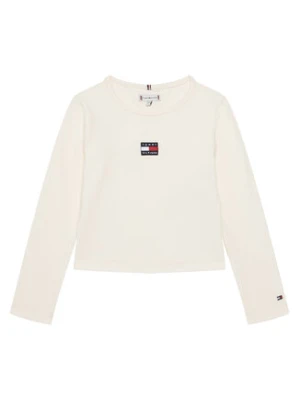 Tommy Hilfiger Bluzka KG0KG09065 S Écru Regular Fit
