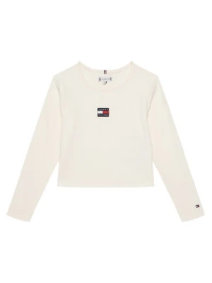 Tommy Hilfiger Bluzka KG0KG09065 S Écru Regular Fit