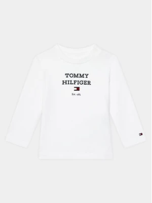 Tommy Hilfiger Bluzka Logo KN0KN01760 Biały Regular Fit