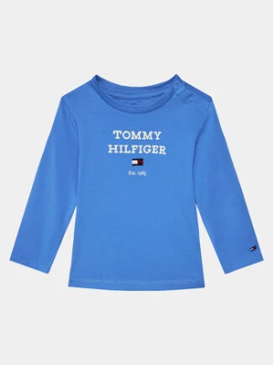 Tommy Hilfiger Bluzka Logo KN0KN01760 Niebieski Regular Fit