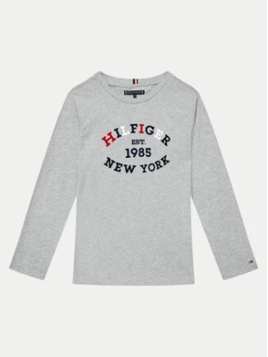 Tommy Hilfiger Bluzka Monotype Flock KB0KB08659 D Szary Regular Fit