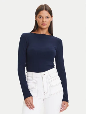 Tommy Hilfiger Bluzka WW0WW47309 Granatowy Slim Fit