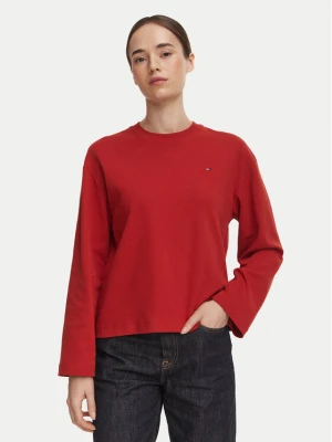 Tommy Hilfiger Bluzka WW0WW51740 Czerwony ciemny Relaxed Fit
