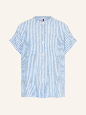 Tommy Hilfiger Bluzka Z Lnu blau
