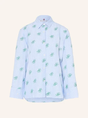 Tommy Hilfiger Bluzka Z Lnu blau