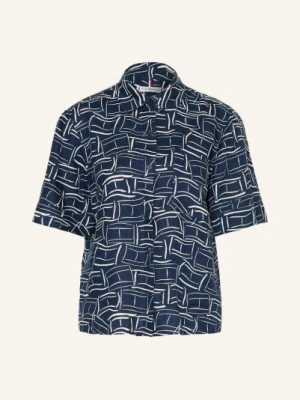 Tommy Hilfiger Bluzka Z Lnu blau
