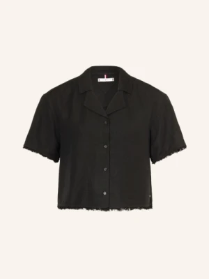 Tommy Hilfiger Bluzka Z Lnu schwarz