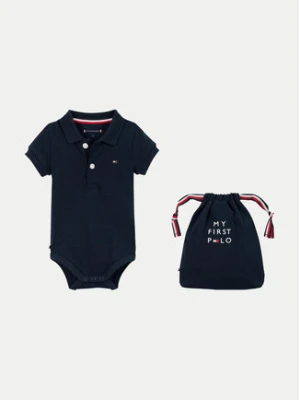 Tommy Hilfiger Body dziecięce KN0KN01984 Granatowy