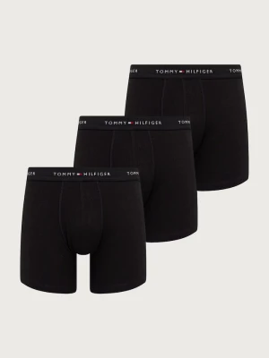 Tommy Hilfiger bokserki dopasowane męskie bawełniane z elastanem 3-pack czarny