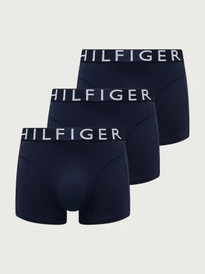 Tommy Hilfiger bokserki dopasowane męskie bawełniane z elastanem 3-pack granatowy