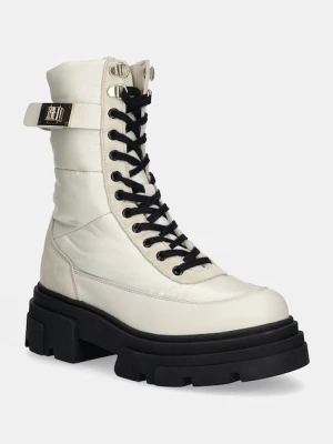 Tommy Hilfiger botki BIKER LEATHER MIX LACE-UP