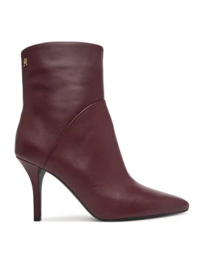 Tommy Hilfiger Botki High Heel Clean Ankle Boot FW0FW09624 Bordowy