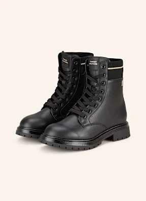 Tommy Hilfiger Botki Sznurowane schwarz